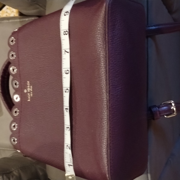 Kate Spade Crossbody Leather Bag Plum - Janell Paloma Purse - Picture 7 of 17
